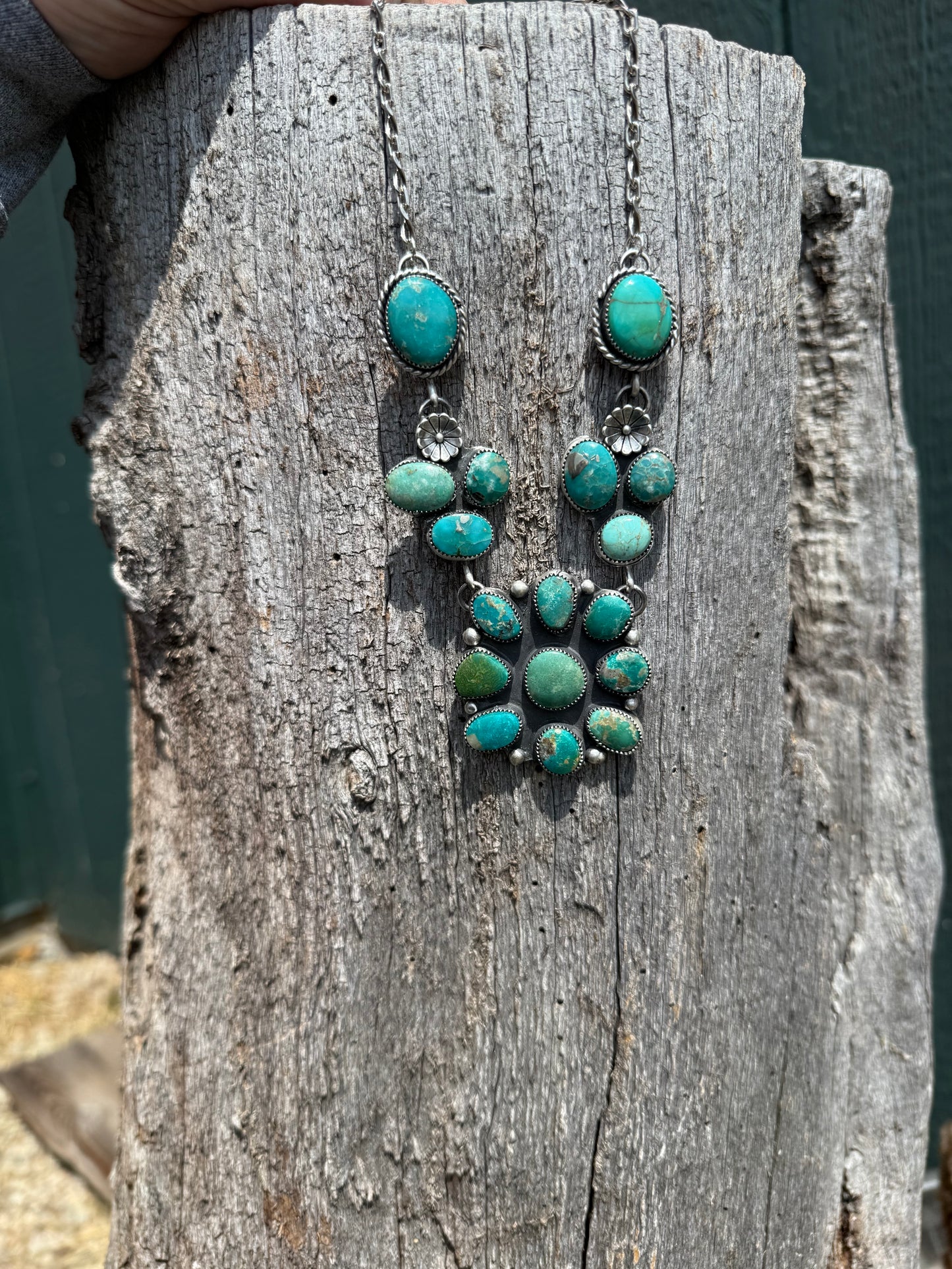 Flower statement necklace
