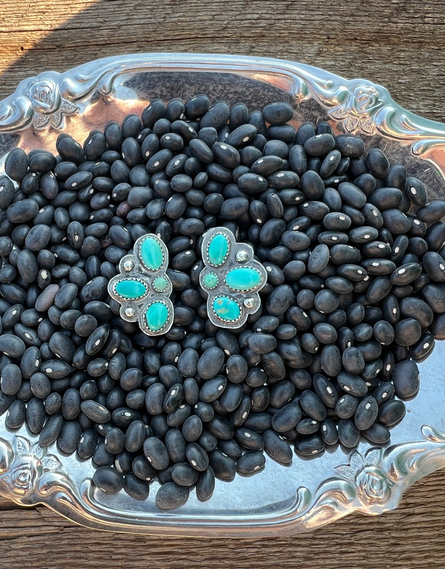 Flower cluster earrings