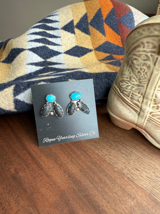 Three stone Stud earrings