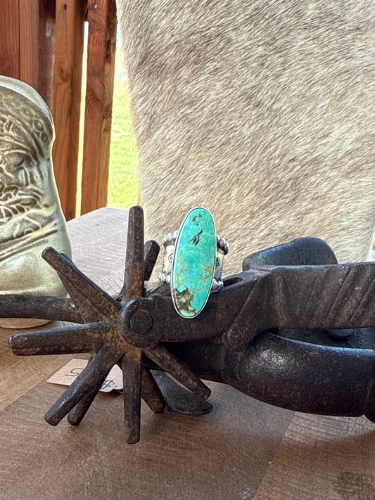 Tyrone wide stamped band ring