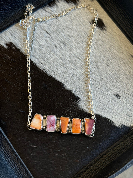 Spiny Oyster Bib necklace