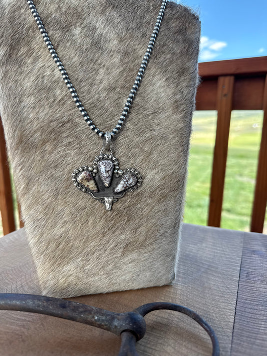 Wild Horse longhorn pendant