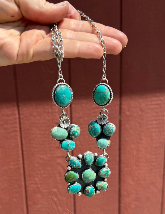 Flower statement necklace