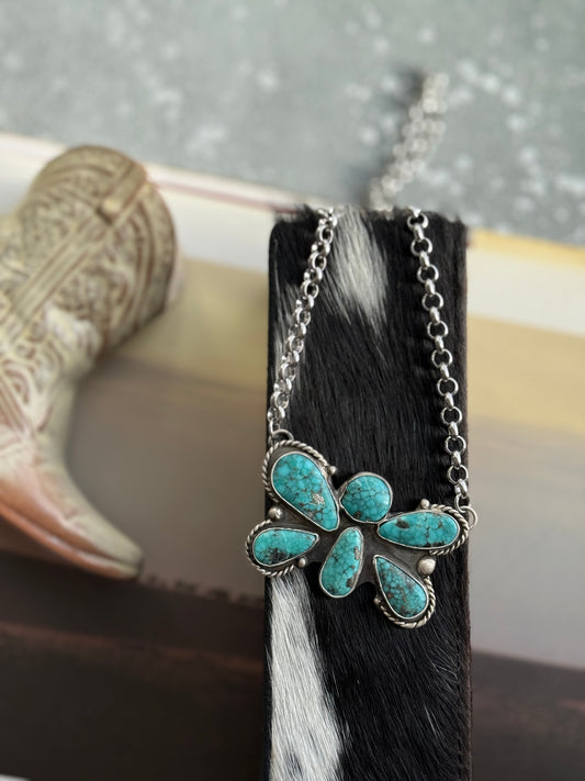 White water butterfly necklace