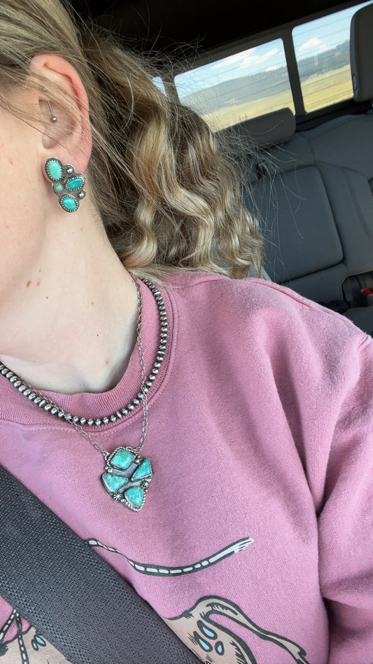 Flower cluster earrings
